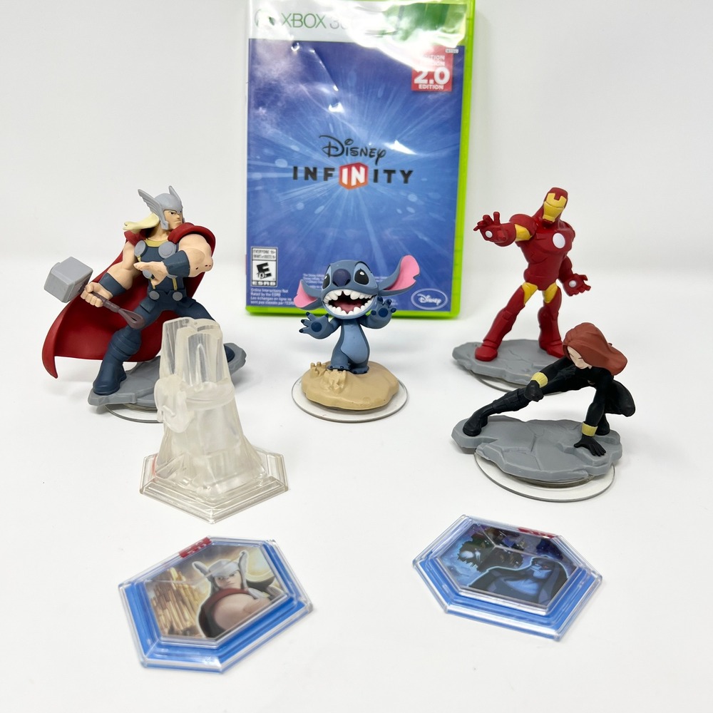 Disney‎ Infinity 2.0 Marvel Super Heroes Xbox 360 Game Figures Stitch Thor Iron